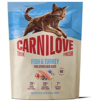 CARNILOVE CAT TRUE FRESH Adult Sterilised Fish and Turkey 400g