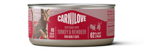 CARNILOVE CAT Adult Turkey and Reindeer 100g (puszka)