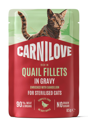 CARNILOVE CAT Adult Sterilised Quail in gravy 85g (saszetka)