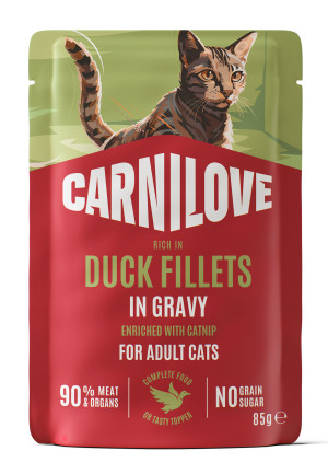 CARNILOVE CAT Adult Duck in gravy 85g (saszetka)