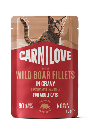 CARNILOVE CAT Adult Wild Boar in gravy 85g (saszetka)