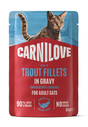 CARNILOVE CAT Adult Trout in gravy 85g (saszetka)
