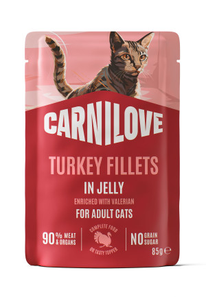 CARNILOVE CAT Adult Turkey in jelly 85g (saszetka)