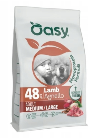 OASY Monoprotein Adult M/L - Jagnięcina 10 kg