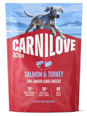 CARNILOVE ACTIVE DOG Junior Large Salmon and Turkey 1,5 kg