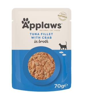 APPLAWS Cat filet z tuńczyka z krabem w saszetce w bulionie dla kota 70g