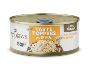 APPLAWS Dog Taste Toppers kurczak w bulionie w puszce dla psa 156g