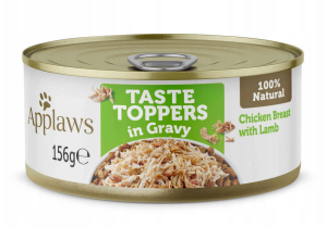 APPLAWS Dog Taste Toppers kurczak z jagnięciną w sosie w puszce dla psa w puszce 156g