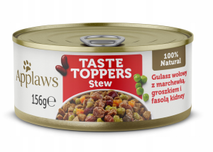 APPLAWS Dog Taste Toppers gulasz z wołowiną i warzywami w puszce dla psa 156g