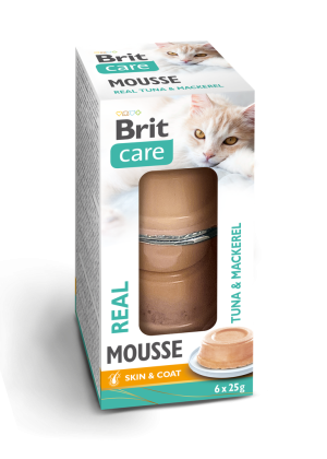 BRIT CARE Cat Mousse Cups Tuna and Mackerel 6x25g