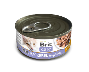 BRIT CARE Cat Can Real Mackerel in Gravy 80g