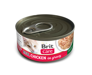 BRIT CARE Cat Can Real Chicken in Gravy 80g