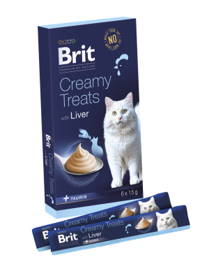 BRIT PREMIUM Cat Creamy Treats with Liver 6x15g