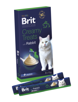 BRIT PREMIUM Cat Creamy Treats with Rabbit 6x15g