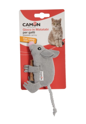 CAMON Cat Toy - poliester i matatabi mysz z kocimiętką 10cm