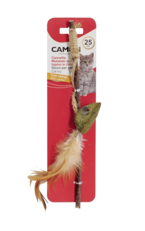 CAMON Cat Toy - Wędka Matatabi Mysz 25cm
