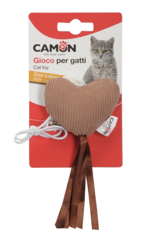 CAMON Cat Toy - Serce na gumce z dzwonkiem