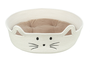 TRIXIE Kosz dla kota okrągły 45cm - biały/jasnobrązowy
