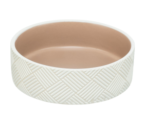 TRIXIE Miska ceramiczna we wzory - biały/beżowy 0,4 l/14 cm