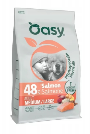 OASY Monoprotein Adult M/L Łosoś 10kg