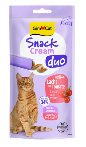 GIMCAT Cream Snack Duo Łosoś/Pomidor 6x15g