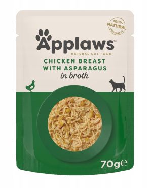 APPLAWS Cat Kurczak i szparagi w rosole 70g