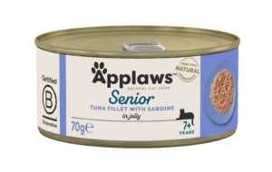 APPLAWS Cat Senior Tuńczyk z sardynkami w galaretce 24x 70g