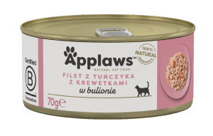 APPLAWS Cat Filet z tuńczyka z krewetkami (puszka) 24x 70g