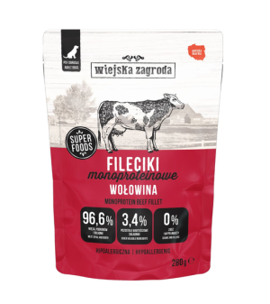 WIEJSKA ZAGRODA Fileciki Wołowina Monoproteinowa 280g