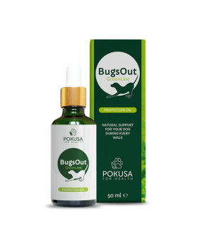POKUSA BugsOut oil - olejek przeciw kleszczom i insektom dla psów 50ml