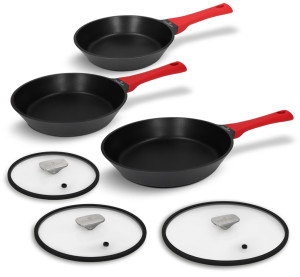 Zestaw patelni i pokrywek 6 el. Obsidian Zwieger